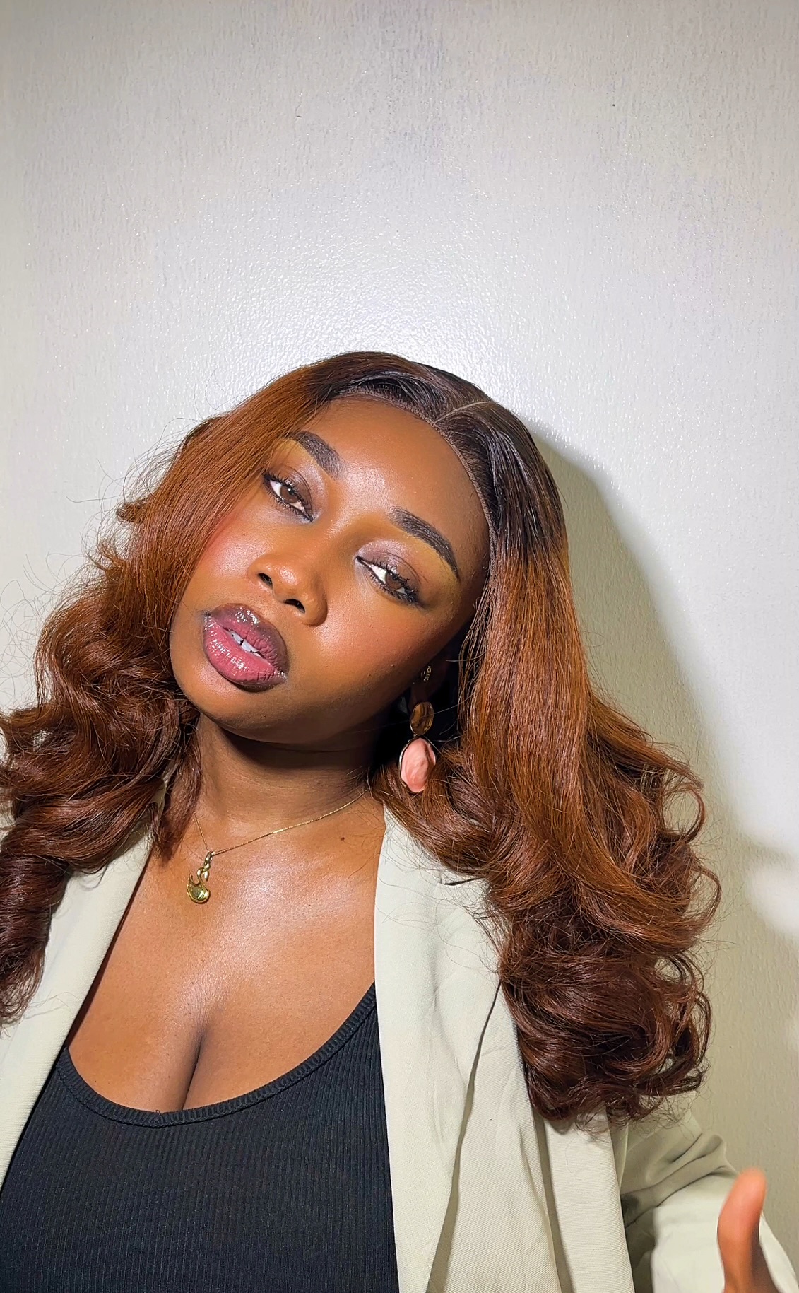 Chestnut Brown Human Hair Wig | 5x5 Closure Luxury Wig Nigeria | YBBeautyLounge